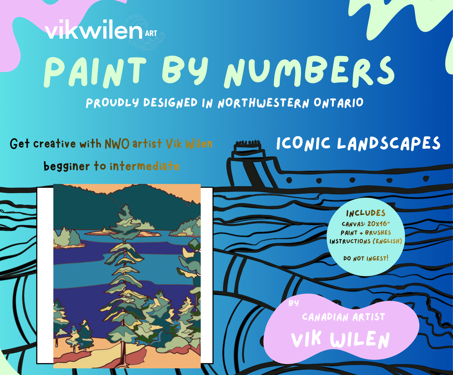 Paint by Numbers - Inland Lake