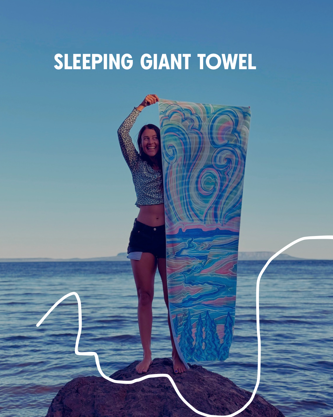 Sleeping Giant Travel Towel